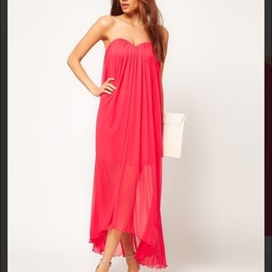💝Strapless Maxi Dress in Pink💝